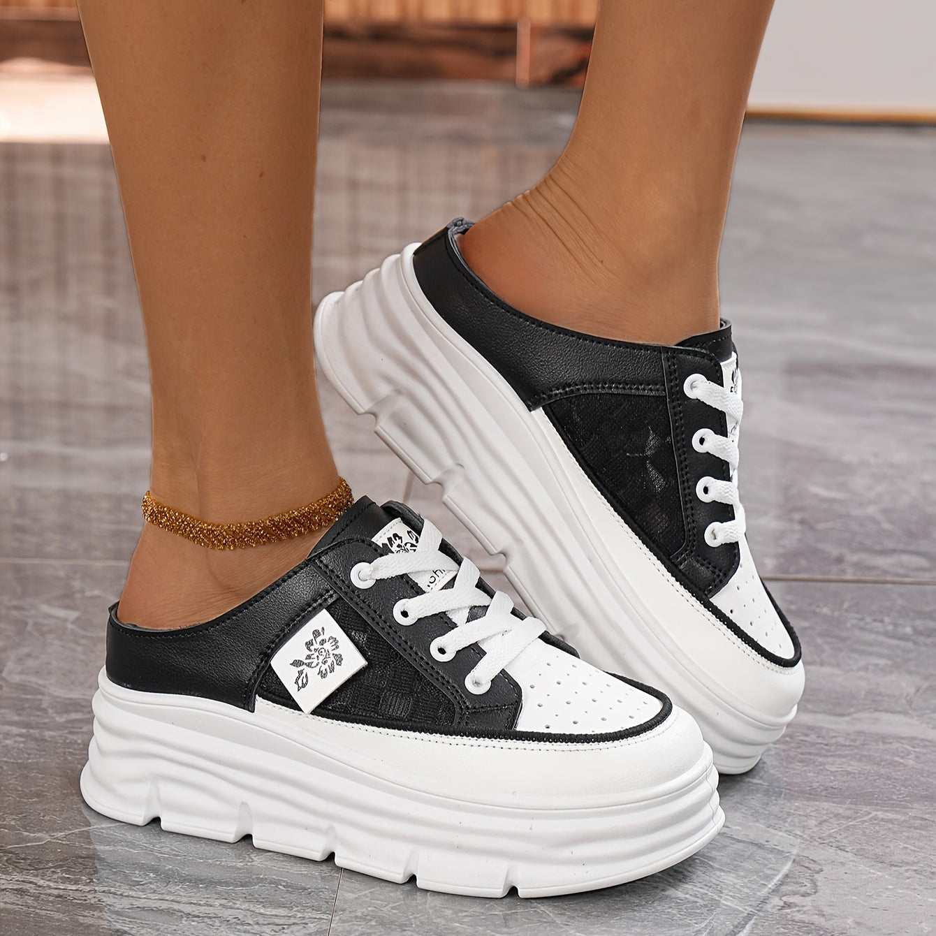 Sneakers - White Synthetic Cover Slip-On Flats with Breathable Mesh & EVA Cushioning, Round Toe Comfortable Walking Shoes for Casual Attire, Sports & Errands, Comfortable Flats | Laceup Sneakers | Synthetic Cover Shoes